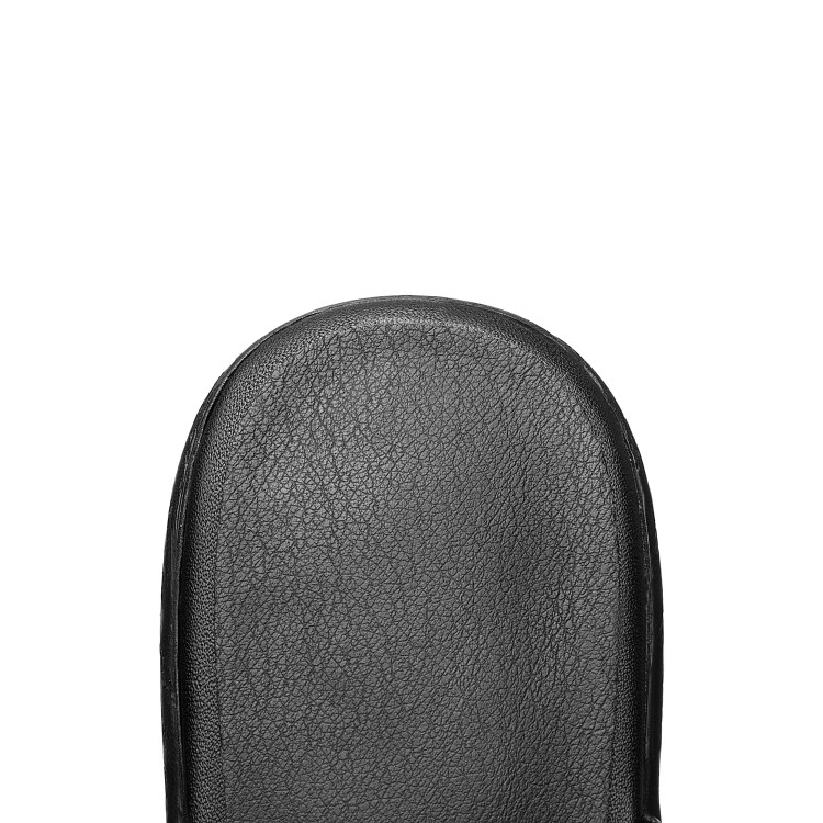 Women's Low Wedge Slippers in Top Grain Leather - Image 4